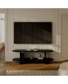 Meuble TV AROA frêne noir - 180cm