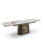 Table à manger extensible HALO Pandora et pieds bronze - 180/260cm