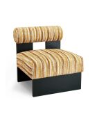 Fauteuil IRO tissu texturé à motifs moutarde