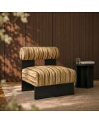 Fauteuil IRO tissu texturé à motifs moutarde