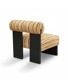 Fauteuil IRO tissu texturé à motifs moutarde