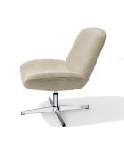 Fauteuil VIVY pivotant velours côtelé crème