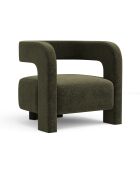 Fauteuil GABY velours texturé vert vintage
