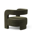 Fauteuil GABY velours texturé vert vintage