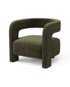 Fauteuil GABY velours texturé vert vintage