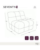 Fauteuil SEVENTY tissu tramé toucher doux miel foncé