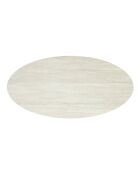 Table à manger fixe PARMA Travertin et pieds bronze - 240cm