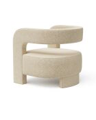 Fauteuil GABY velours texturé beige