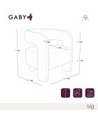 Fauteuil GABY velours texturé beige