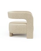 Fauteuil GABY velours texturé beige