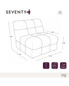 Fauteuil SEVENTY tissu tramé toucher doux moutarde