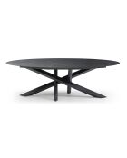 Table à manger fixe PARMA Céramique noire et pieds noirs - 240cm
