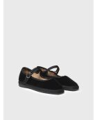 Ballerines en coton Cloe noires