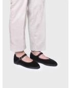 Ballerines en coton Cloe noires