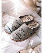 Chaussons d'intérieur en laine Charlie gris