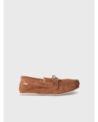 Chaussons d'intérieur en cuir Nagel cognac