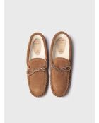 Chaussons d'intérieur en cuir Nagel cognac