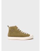 Baskets en cuir Grant vert kaki