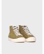 Baskets en cuir Grant vert kaki