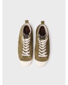 Baskets en cuir Grant vert kaki