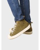 Baskets en cuir Grant vert kaki