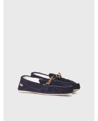 Chaussons d'intérieur en cuir Nagel bleu marine
