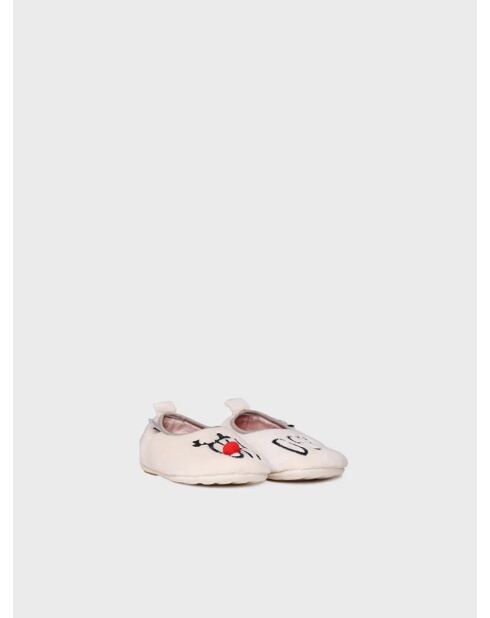 Chaussons d'intérieur Lux écrus