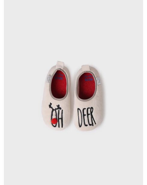 Ecru Lux pantoffels voor binnen