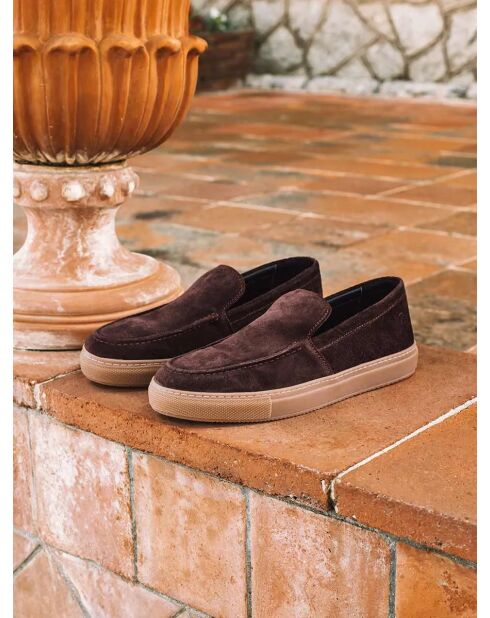 Baskets en cuir Joan marron