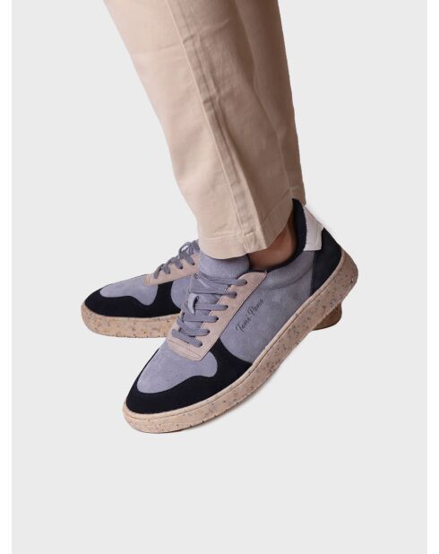 Baskets en cuir Daniel bleues