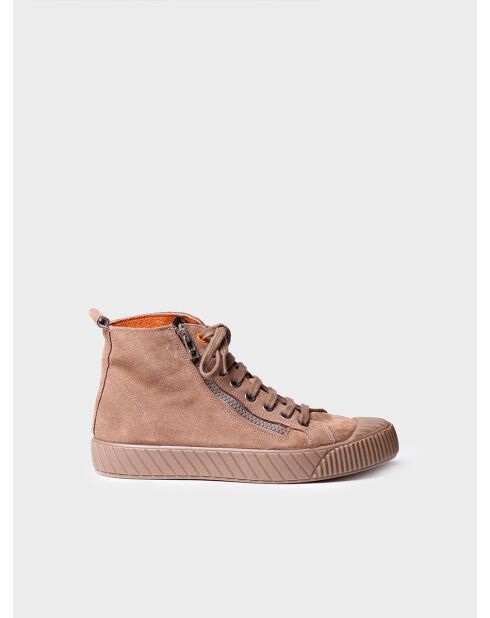 Baskets en cuir Garda taupe