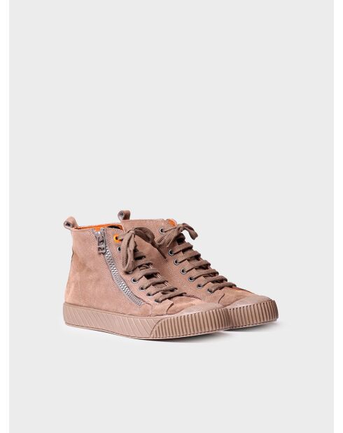Baskets en cuir Garda taupe