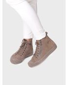 Baskets en cuir Garda taupe