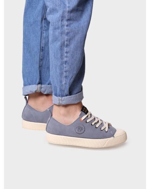Zapatillas Giza de piel vaquera
