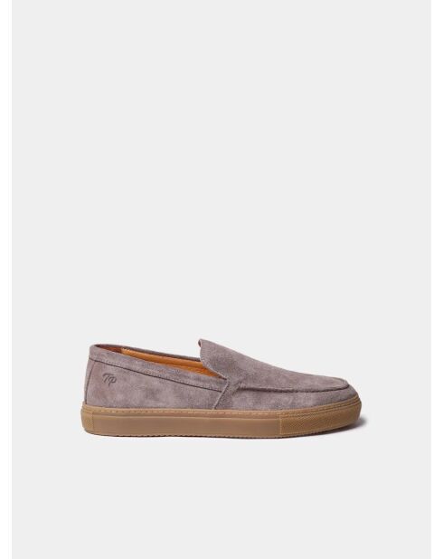 Baskets en cuir Joan taupe