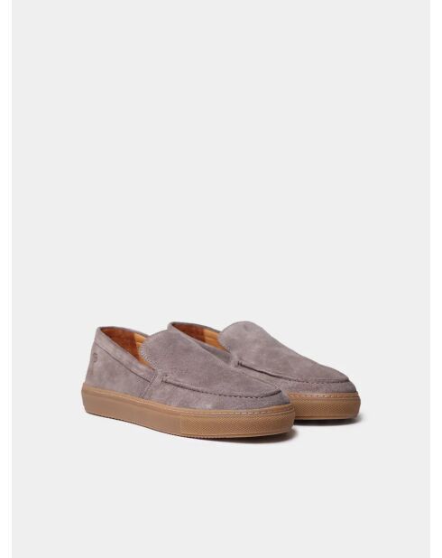 Baskets en cuir Joan taupe