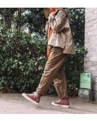 Bordeauxrode leren sneakers van Genova