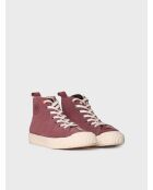 Bordeauxrode leren sneakers van Genova