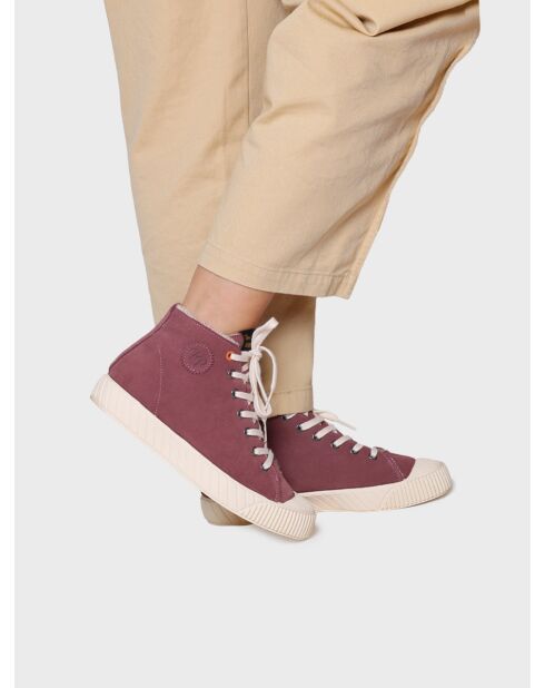 Bordeauxrode leren sneakers van Genova
