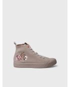 Lichtgrijze leren sneakers van Gia