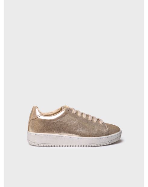 Sneakers Ariadna aus goldfarbenem Leder