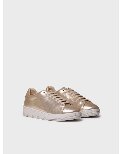 Sneakers Ariadna aus goldfarbenem Leder