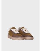Baskets en cuir Alexandra vert kaki