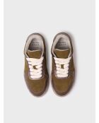 Baskets en cuir Alexandra vert kaki