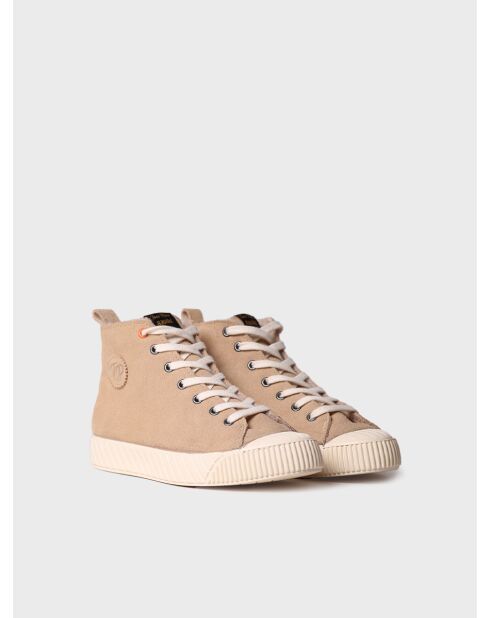 Sneakers Genova aus beigem Leder