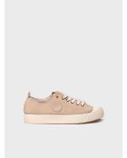 Sneakers Giza in pelle beige