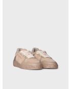 Beige leren sneakers Alexandra