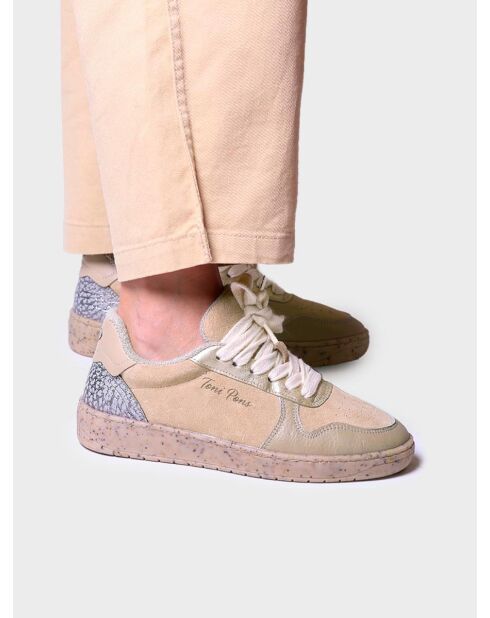 Baskets en cuir Alexandra beiges