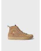 Baskets en cuir Gia camel