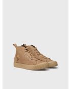 Baskets en cuir Gia camel